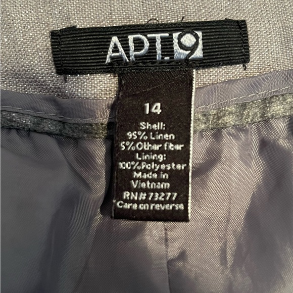 Apt. 9 Gray Metallic Women's Linen Shorts - Picture 9 of 10